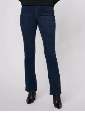 Denim Co Signature Perfect Flex Tall Pull-On Jeans-Dark Wash-Tall 6-NEW-A607625